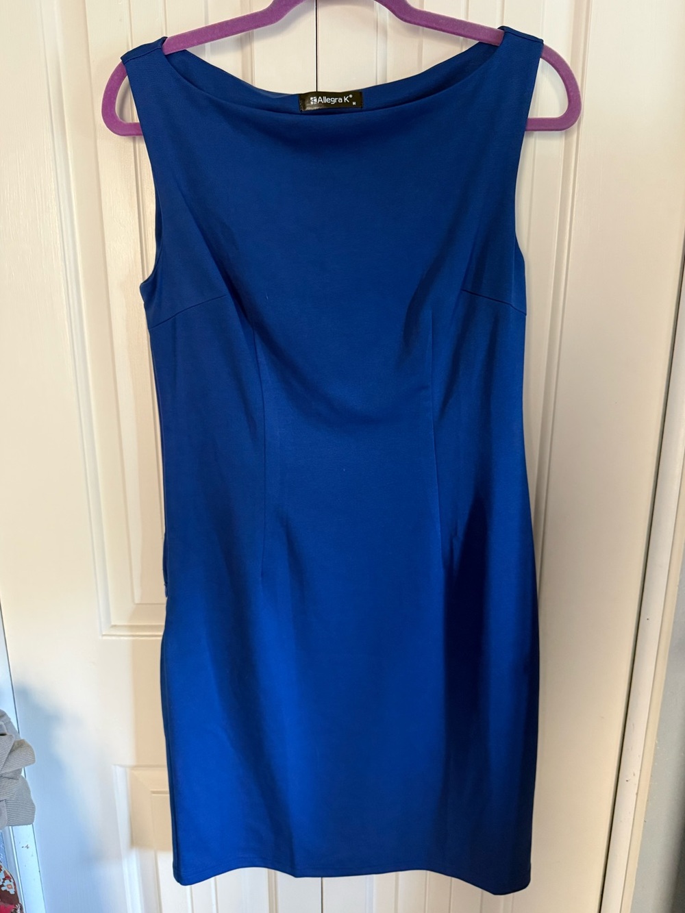 Allegra K Cobalt Blue Sleeveless Sheath Dress